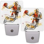 Veilleuses de joueur de basket - ball avec capteur intelligent, veilleuse led pour chambre a coucher, ...