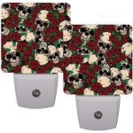 Veilleuses led en forme de crâne de sucre et de fleurs, avec capteur intelligent, veilleuse pour chambre ... Veilleuses led en forme de crâne de sucre et de fleurs, avec capteur intelligent, veilleuse pour chambre ...