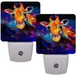 Veilleuses led en forme de girafe avec capteur intelligent, veilleuse pour chambre a coucher, couloir, ...