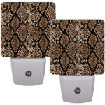 Veilleuses a motifs de peau de serpent decoratives enfichables avec capteur automatique intelligent, ... Veilleuses a motifs de peau de serpent decoratives enfichables avec capteur automatique intelligent, ...
