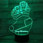 Veilleuse de no�l a led en acrylique 3d, lampe de table d�corative, veilleuse, cadeau surprise pour enfants ...