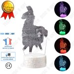Veilleuse de nuit alpaga 3d veilleuse maison intelligente led lampe de bureau colore tlcommande usb ...