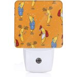 Veilleuse de personnage de dessin anim� banane, capteur intelligent du cr�puscule a l'aube, pour chambre ...