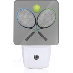 Veilleuse de tennis de raquette avec capteur intelligent du cr�puscule a l'aube, pour chambre a coucher, ...