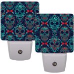 Veilleuses totem de cr�nes classiques avec capteur intelligent led veilleuse pour chambre couloir escaliers ...