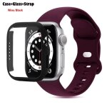 Verre + boîtier + bracelet pour bracelet de montre apple 44mm 41mm 45mm 40mm 38mm 42mm bracelet en silicone ... Verre + boîtier + bracelet pour bracelet de montre apple 44mm 41mm 45mm 40mm 38mm 42mm bracelet en silicone ...
