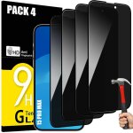 Verre tremp anti - espion pour iphone 15 pro max - pack de 4 film protection 9h - e. f. connection