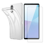Verre tremp� + coque de protection transparente souple silicone pour sony xperia 10 vi 6. 1  xq - es72, ...