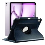 Verre tremp� + coque rotatif en simili cuir pour ipad air 13  2024 a2903 a2904 - noir - visiodirect - ...