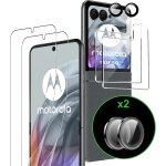 Verre tremp pour motorola moto razr 60 / 50 / 50s, 2 pices de protection d'cran souple + 2 pices ...