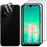 Verre tremp pour samsung galaxy a26 5g, 2 + 2 pices protection ecran + camra arrire protecteur film ...