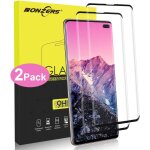 Verre tremp� samsung galaxy s10 plus, lot de 2 couverture maximale film protecteur d'�cran samsung s10 ...
