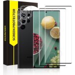 Verre tremp pour samsung galaxy s22 ultra 5g verre [2 + 2 pack duret 9h vitre protection + film d'objectif] ...