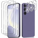 Verre trempe pour samsung galaxy s24 plus, [3 + 3 pieces] vitre protection ecran protection camera, sans ...