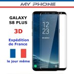Verre tremp� samsung galaxy s8 plus noir vitre protection ecran int�grale 3d - film total
