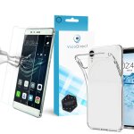 Verre trempe pour sony xperia xa2 5. 2  + coque de protection transparente souple silicone - visiodirect ...
