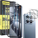 Verre tremp� pour xiaomi mi 14t pro 5g, 2 pi�ces protecteurs d'ecran + 2 pi�ces cam�ra arri�re protecteur, ...