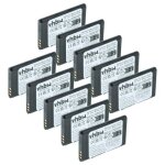 Vhbw 10x batterie compatible avec alcatel 8232, 8232 dect, 3bn67330aa t�l�phone portable (900mah, 3, ...