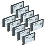 Vhbw 10x batterie compatible avec alcatel lucent 8232s dect t�l�phone portable (900mah, 3, 7v, li - ion) ...