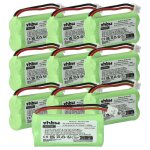 Vhbw 10x batterie compatible avec t - com sinus 100 t�l�phone fixe sans fil (700mah, 2, 4v, nimh)