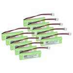 Vhbw 10x batterie compatible avec swissvoice dp500, dp550 bt, dp500 eco plus tlphone fixe sans fil ...