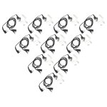 Vhbw 10x oreillette compatible avec alinco dj - v5, dj - s45, ec - 10 radio talkie - walkie, c�ble acoustique ...