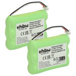 Vhbw 2x batterie compatible avec elmeg dect 300, dect 400, dect 800 t�l�phone fixe sans fil (600mah, ...