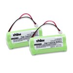 Vhbw 2x batterie remplacement pour 3hr - aaau - 2 pour combin� t�l�phonique t�l�phone fixe (700mah, 3, ...