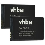 Vhbw 2x batterie remplacement pour toshiba rtr001f02, 10000060 pour t�l�phone portable (700mah, 3, 7v, ...