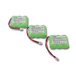 Vhbw 3 batteries 600mah (3. 6v) pour t�l�phone fixe sans fil philips td6200, td6400, td6600, td9210, ...