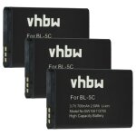 Vhbw 3x batterie compatible avec alcatel 8254 dect, dect 8242, 8244 dect, 8262 dect, dect 8232 t�l�phone ...