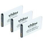 Vhbw 3x batterie compatible avec alcatel lucent 8242 dect t�l�phone portable (650mah, 3, 7v, li - ion) ...