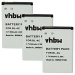 Vhbw 3x batterie compatible avec brondi amico fedele, amico flip + , amico flip 3, amico ampli vox t�l�phone ...