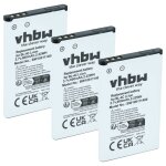 Vhbw 3x batterie compatible avec brondi fox, president, window t�l�phone portable (600mah, 3, 7v, li ...
