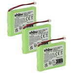 Vhbw 3x batterie compatible avec detewe aastra tlphone fixe sans fil (750mah, 2, 4v, nimh)