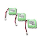 Vhbw 3x batteries compatible avec loewe alphatel 3100 tlphone fixe sans fil (320mah, 3, 6v, nimh)