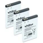 Vhbw 3x batterie compatible avec nokia 2285, 2310, 2300, 2323 classic, 2330 classic, 2610, 2355, 2600 ...