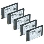 Vhbw 5x batterie compatible avec alcatel lucent 8232s dect t�l�phone portable (900mah, 3, 7v, li - ion) ...