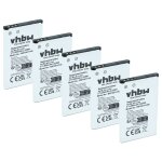 Vhbw 5x batterie compatible avec doro phone easy 715, 6621, 6828, 715gsm t�l�phone portable (600mah, ...