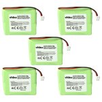 Vhbw 5x batteries compatible avec vtech vt1100, vt2020 t�l�phone fixe sans fil (600mah, 2, 4v, nimh)