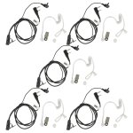 Vhbw 5x oreillette compatible avec kenwood free - talk, pro - power, freetalk xls, pro - talk radio talkie ...