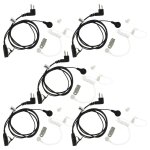Vhbw 5x oreillette compatible avec motorola gp300, gp73, gp600, gp68, cp040 radio talkie - walkie, c�ble ...