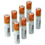 Vhbw 8x batterie aaa micro compatible avec motorola motolivn d701, d201, d801 t�l�phone fixe sans fil ...