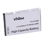 Vhbw batterie compatible avec alcatel one touch sesame ii t�l�phone portable (700mah, 3, 7v, li - ion) ...
