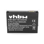 Vhbw batterie compatible avec motorola motozine zn5, pebl2 u9, moto v10, moto v9, moto v9m, moto zn5 ...
