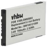 Vhbw batterie remplacement pour motorola snn6383 pour tlphone portable (700mah, 3, 7v, li - ion)