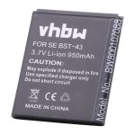 Vhbw batterie remplacement pour sony - ericsson bst - 43 pour t�l�phone portable (950mah, 3, 7v, li - ...