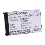 Vhbw batterie compatible avec sharp tm150, tm200, tm300 smartphone (950mah, 3, 7v, li - ion)