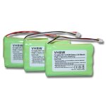 Vhbw 3x batterie compatible avec auerswald comfort dect 800 t�l�phone fixe sans fil (600mah, 3, 6v, nimh) ...