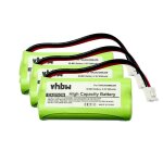 Vhbw set de 3 batteries 800mah pour tlphone fixe sans fil detewe beetel 2000, beetel 2000c, beetel ...